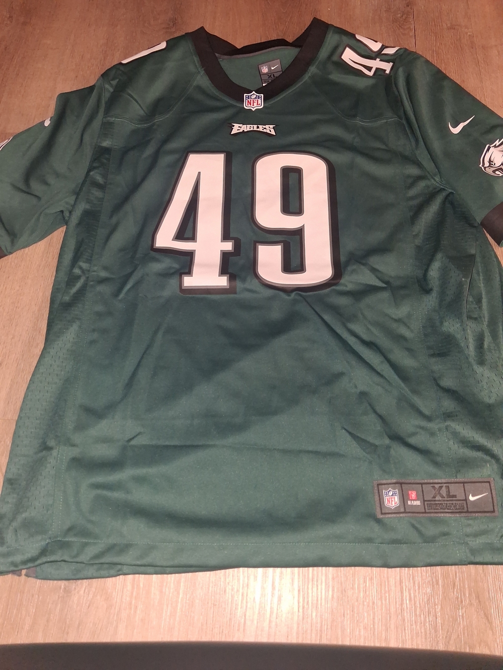 Men's Nike Alex Singleton Midnight Green Philadelphia Eagles Game Jersey